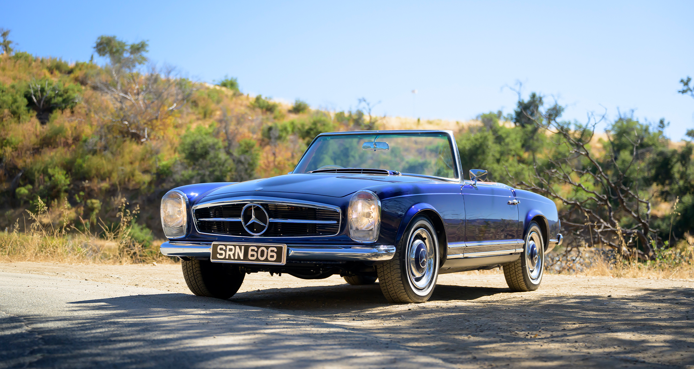 blue mercedes pagoda electric