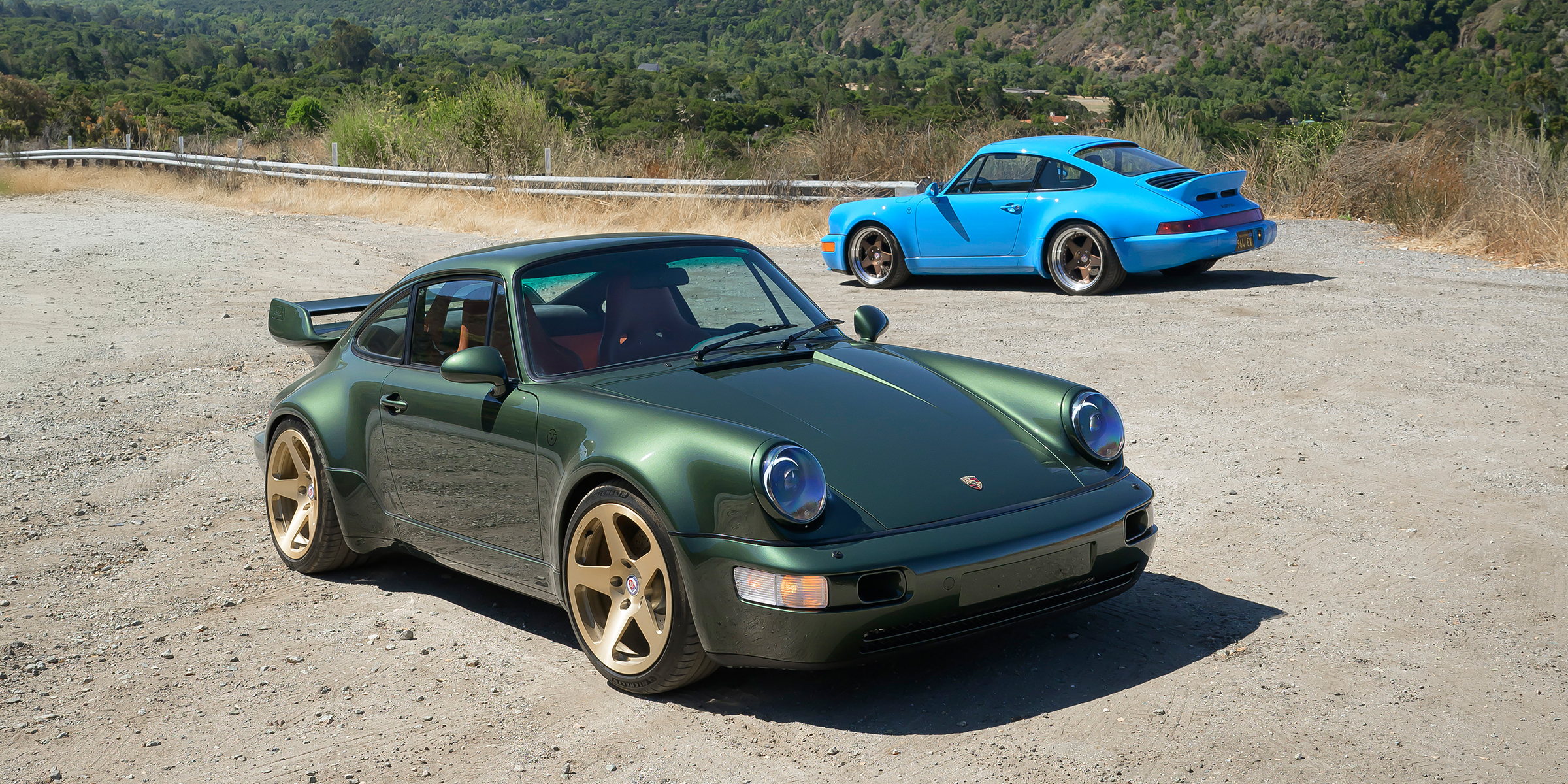 porsche Monterey green classic car